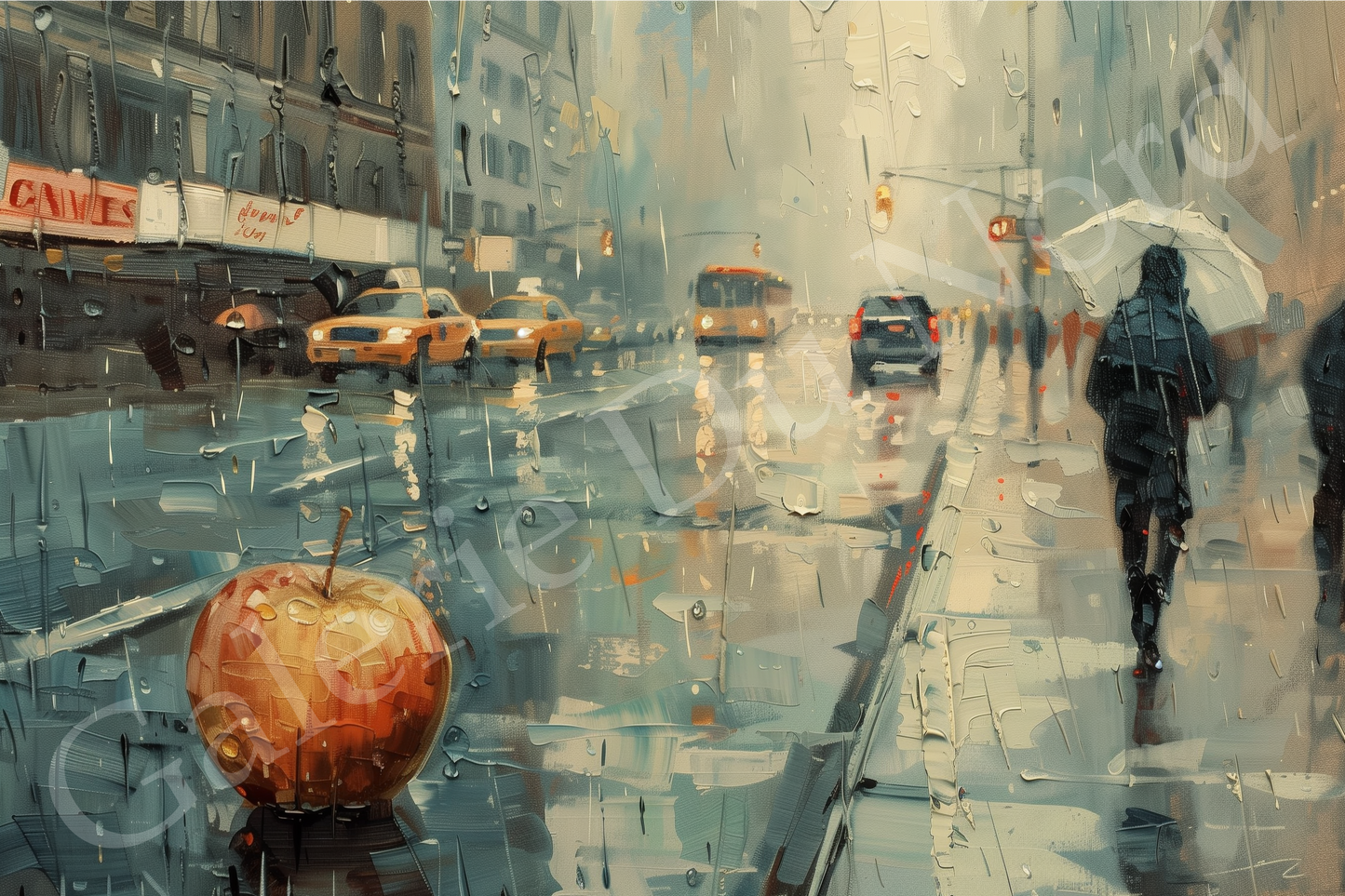 The City's Rain Melody (Aluminum board)